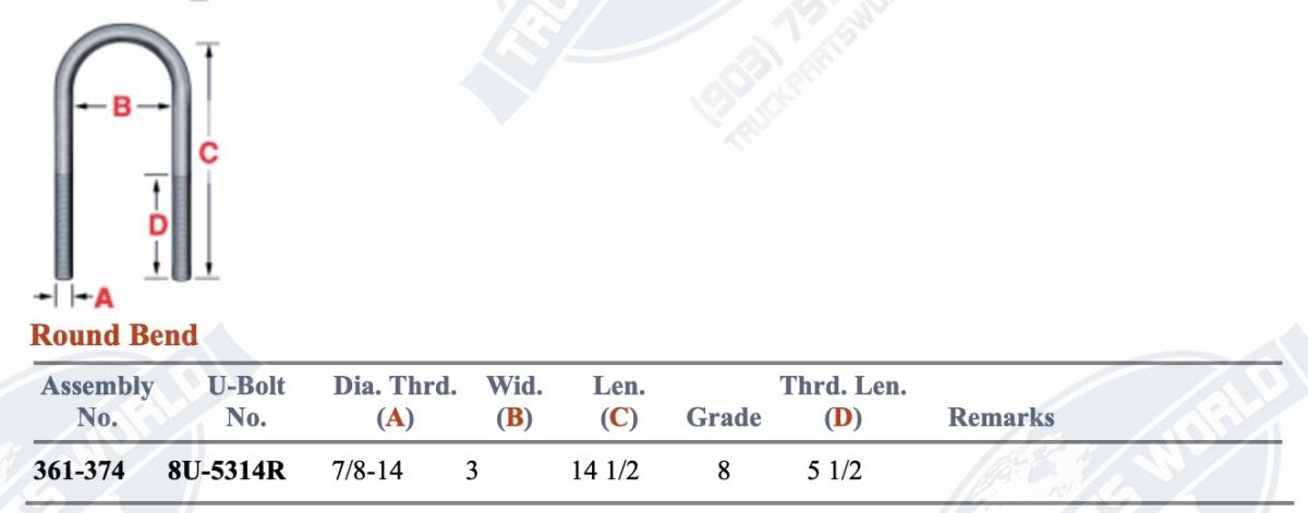 Air Spring Kit 566.ER8864 + RB268 Bushing + U-Bolts Fits Kenworth AG400 Peterbil