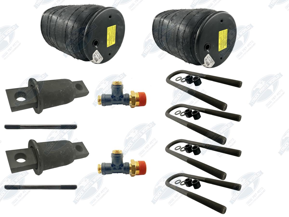 2x Firestone 8864 Air Spring Kit + 4 U-Bolts RB268 Bushings Fits Kenworth AG400