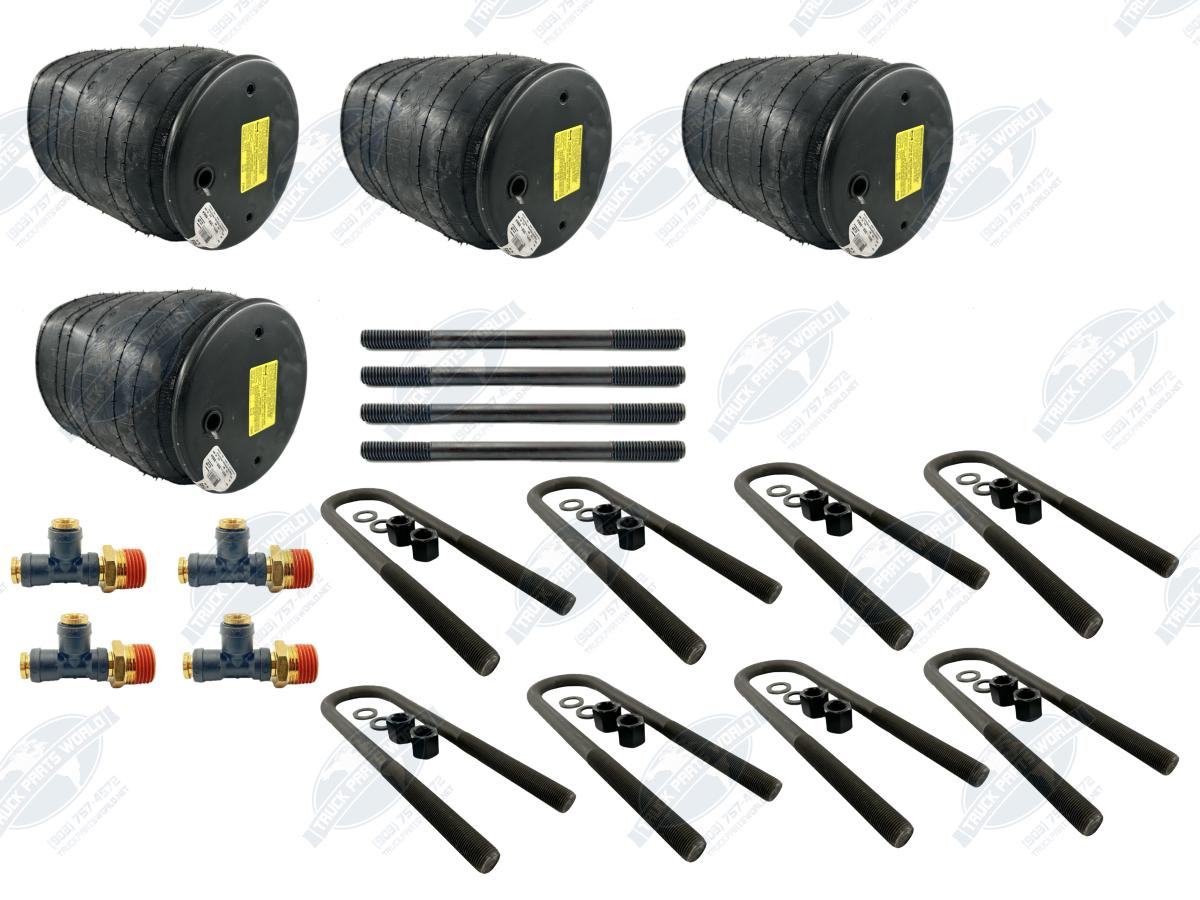 4x Firestone 8864 Air Spring Kit + 8 U-Bolts Fits Kenworth AG400 Peterbilt