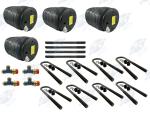 4x Firestone 8864 Air Spring Kit + 8 U-Bolts Fits Kenworth AG400 Peterbilt
