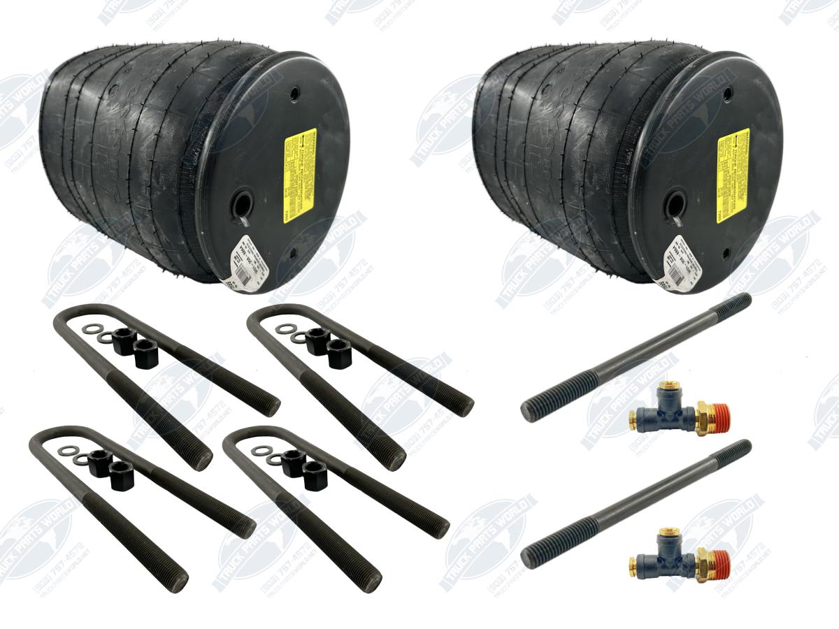 2x Firestone 8864 Air Spring Kit + 4 U-Bolts Stud Fitting Fits Kenworth AG400