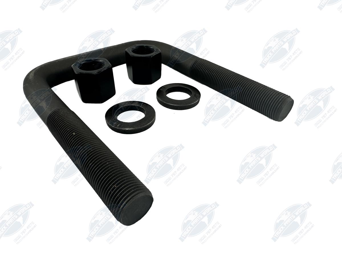 Peterbilt Air Leaf Kit: 4 Castings 03-01654 + 4 Firestone 9069 Air Bags + U-Bolt