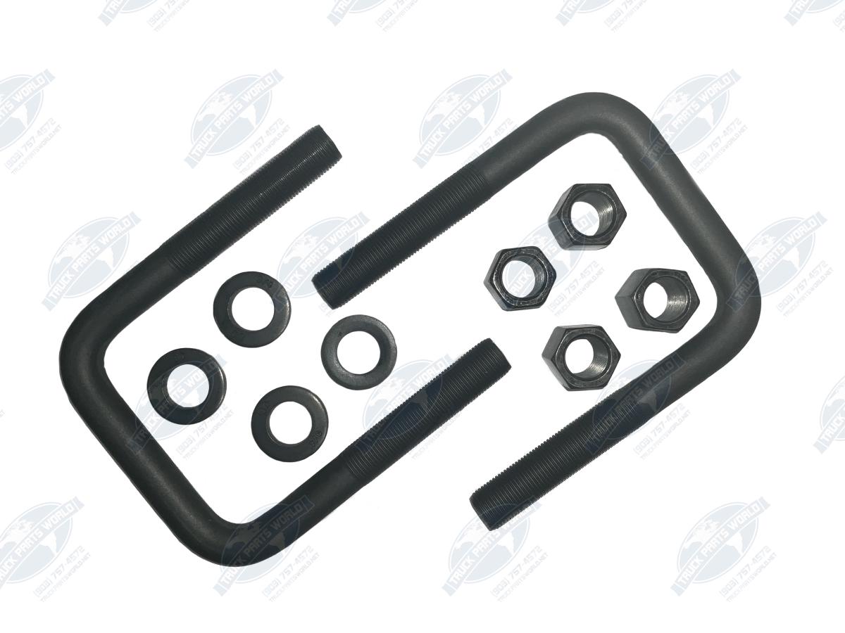 Peterbilt Air Leaf Kit: 4 Castings 03-01654 + 4 Firestone 9069 Air Bags + U-Bolt