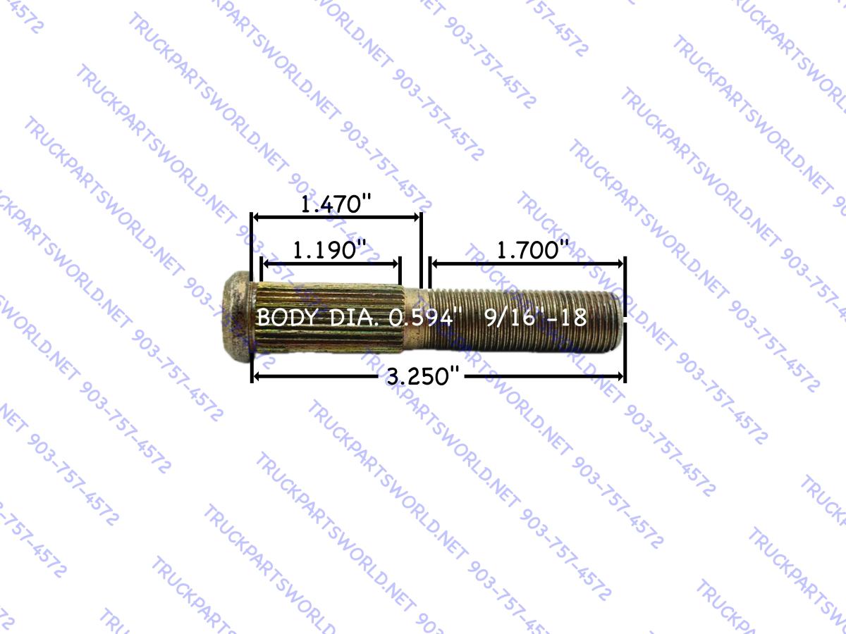Dayton Parts 13-1901: High-Strength Wheel Lug Stud (Right-Hand Thread)