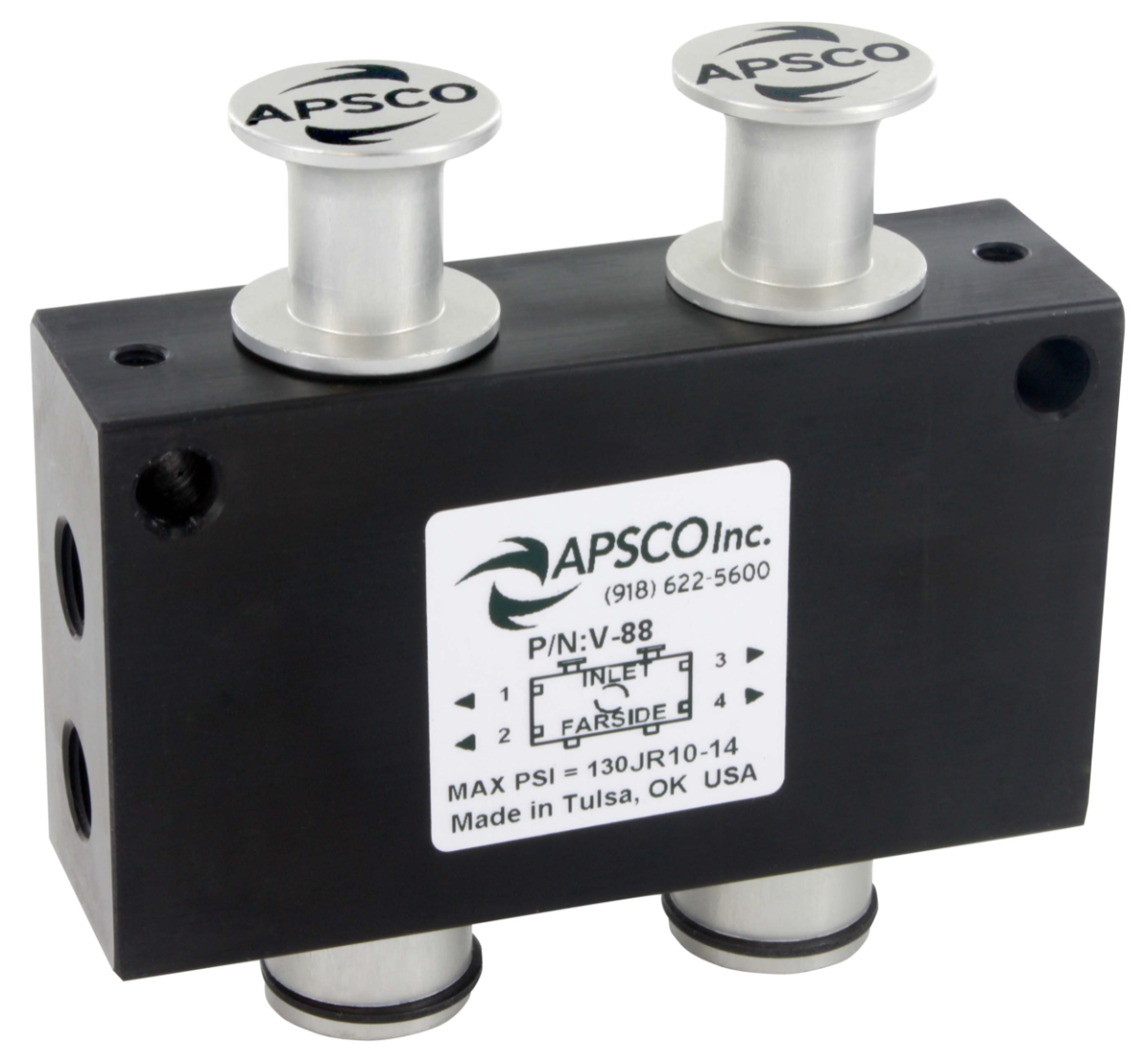 APSCO DUAL 2 Position 4 Way Valve P/N V-88