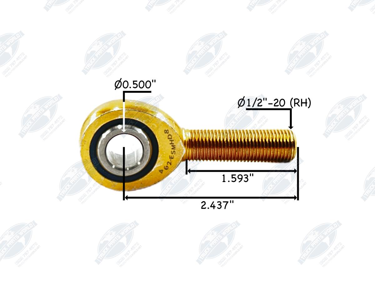 Automann 462.ESMHD8 RH Clutch Rod End for Peterbilt 379 & 378
