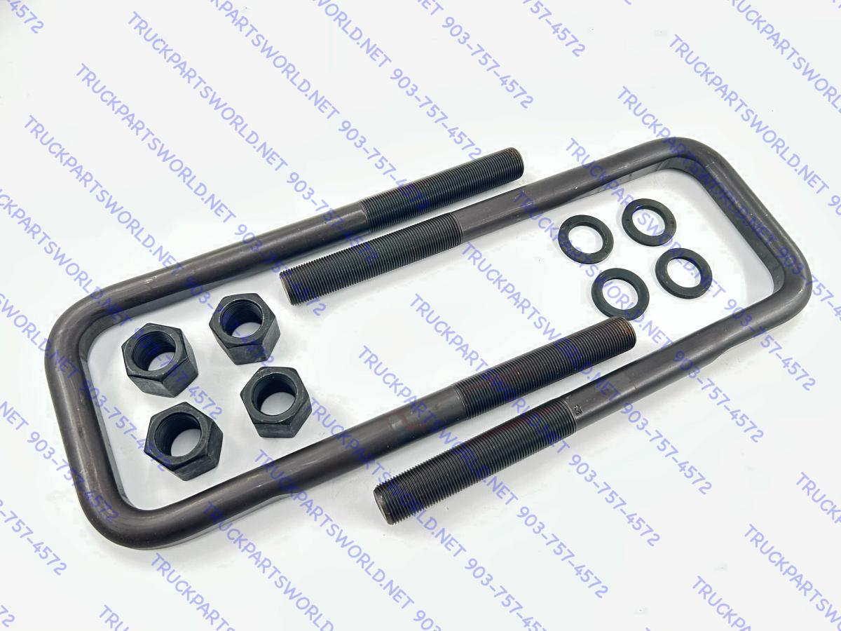 Dayton 361-476 Forged Square Bend U-Bolt Kit 1" x 5" x 12-3/4" Grade 8