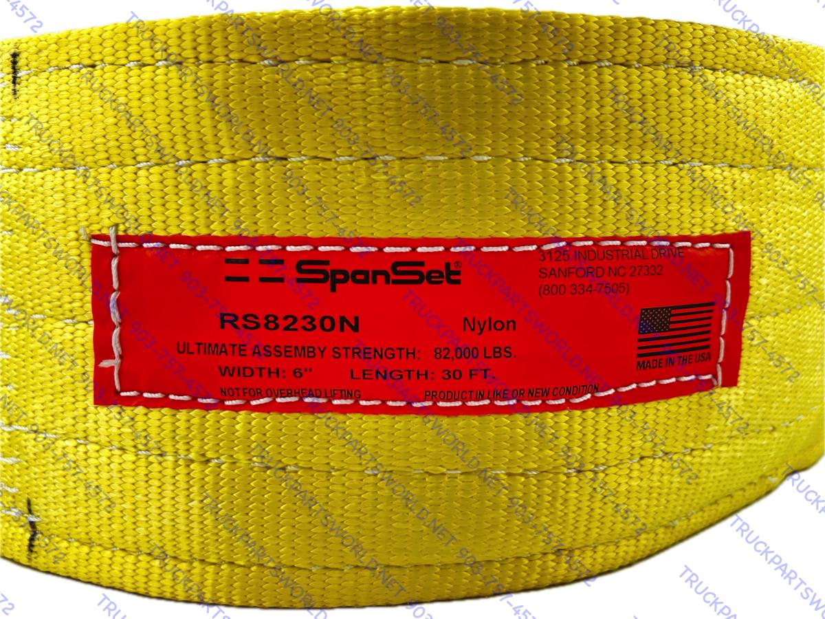 Spenser RS8230N Super Duty Recovery Strap - 6" x 30' (82,
