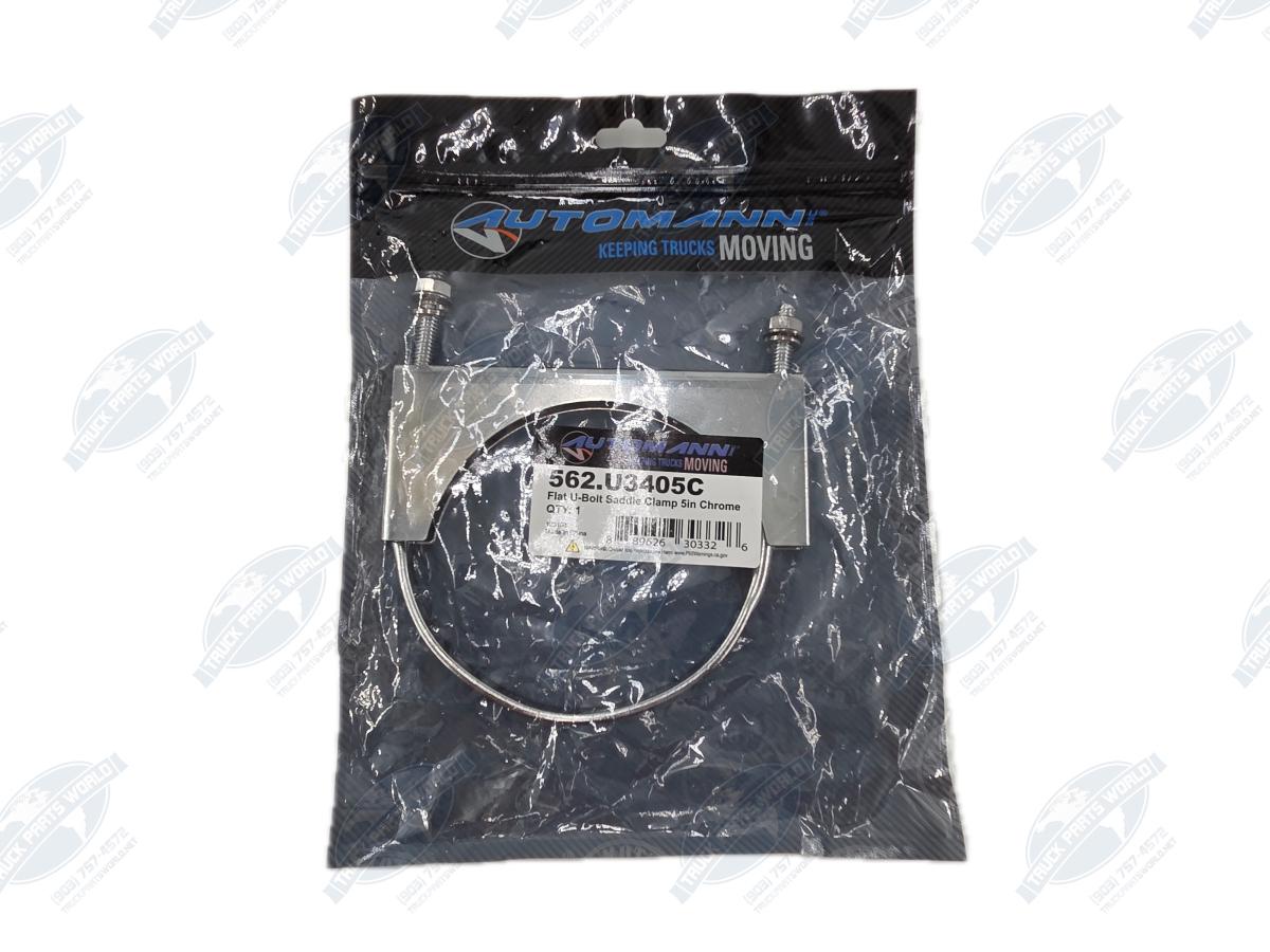 utomann 562.U3405C Flat U-Bolt Saddle Clamp | 5" Chrome
