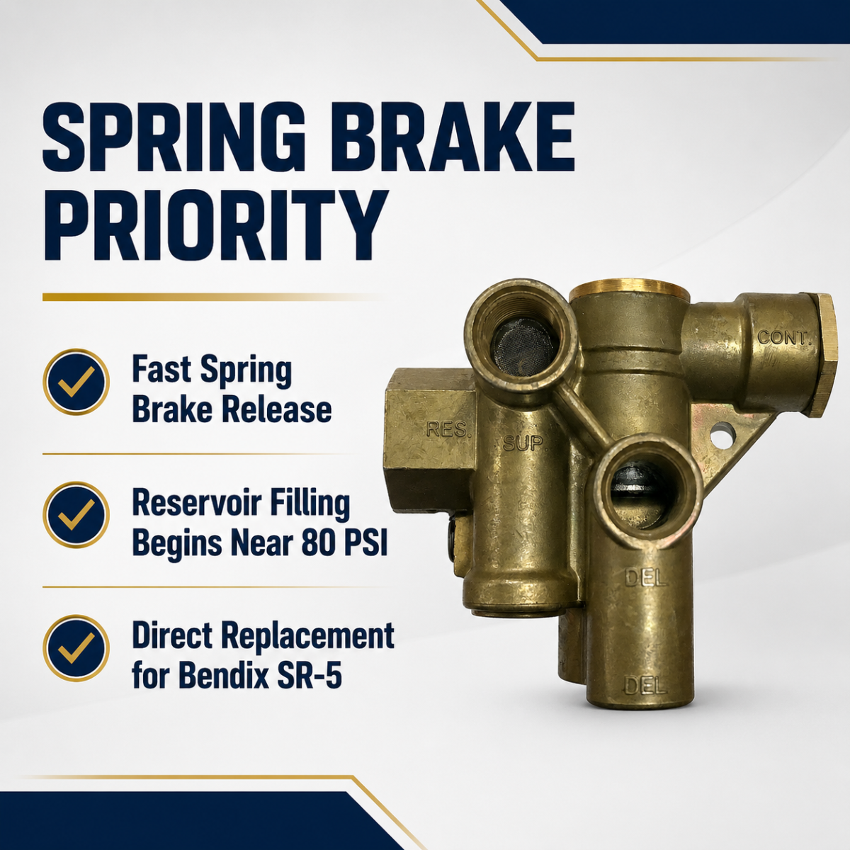 Sealco 110800 Spring Brake Control Valve with Spring Brake Priority