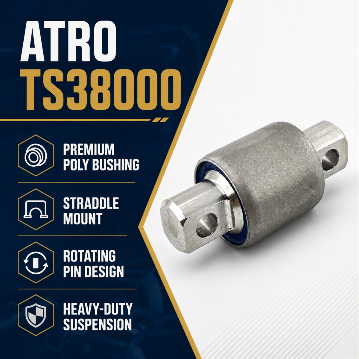 ATRO TS38000 Premium Poly Torque Rod Bushing – 2-3/4" OD, 4-3/8" C-C
