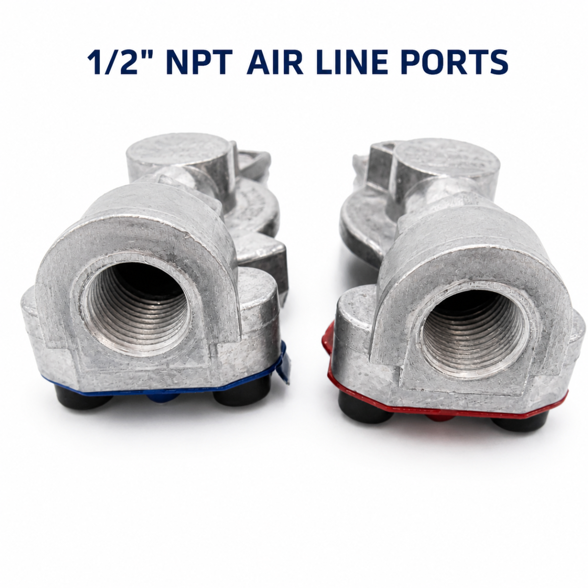 Tramec Sloan 441015 & 441016 Aluminum Gladhand Set – Red Emergency & Blue Service