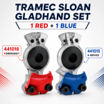 Tramec Sloan 441015 & 441016 Aluminum Gladhand Set – Red Emergency & Blue Service