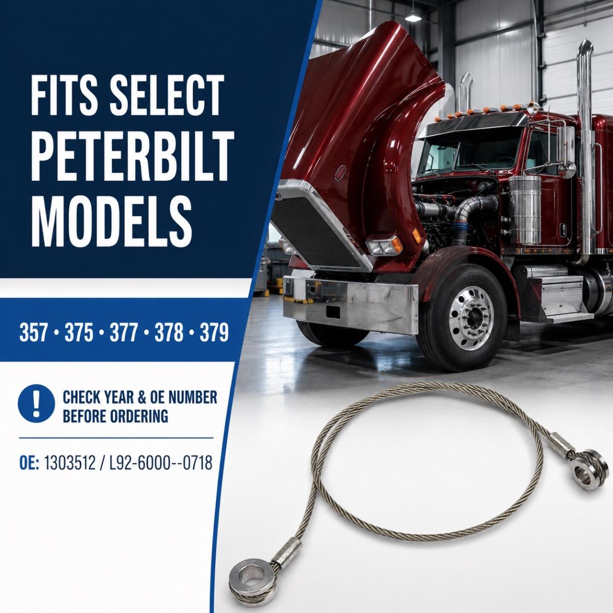Dorman 924-5402 Hood Restraint Cable for Peterbilt Trucks