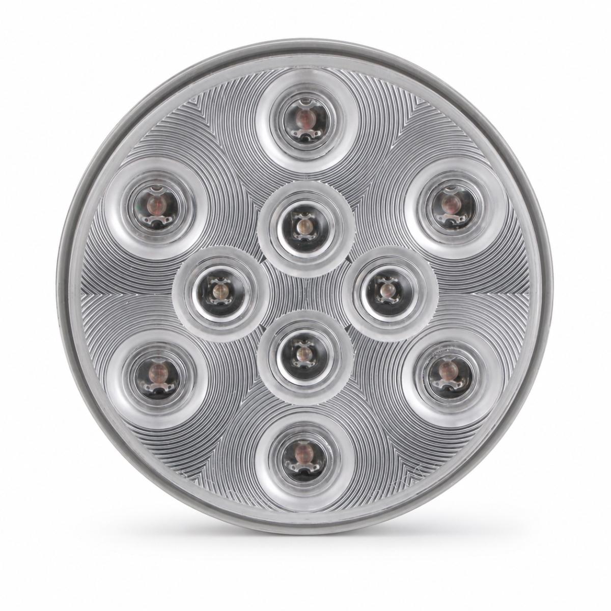 Optronics STL53RCB 4-Inch Clear Lens Red 10-LED Stop Turn Tail Light