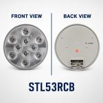 Optronics STL53RCB 4-Inch Clear Lens Red 10-LED Stop Turn Tail Light