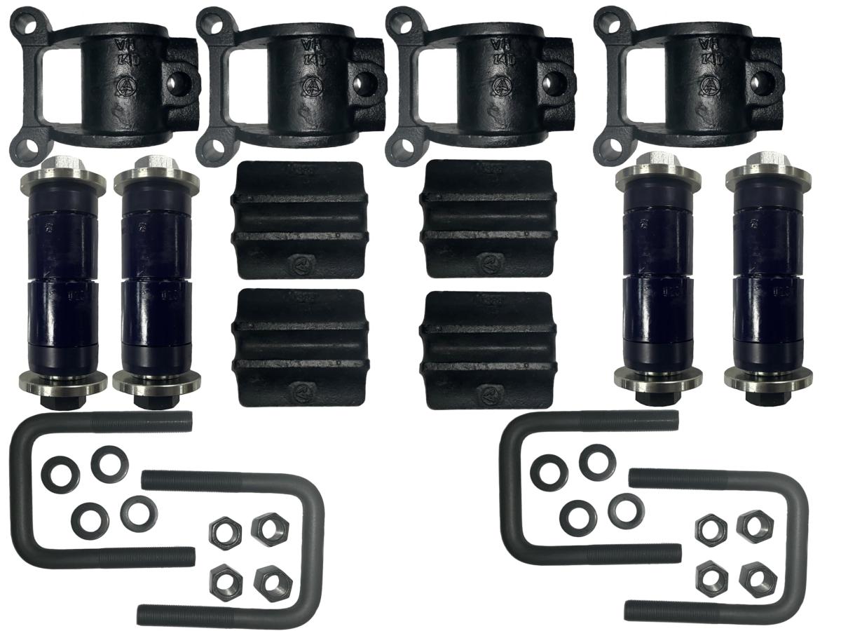 Peterbilt Air Leaf Housing & Polyurethane Bushing Kit – 4 Pack, 4-Inch Springs (0003KIT)