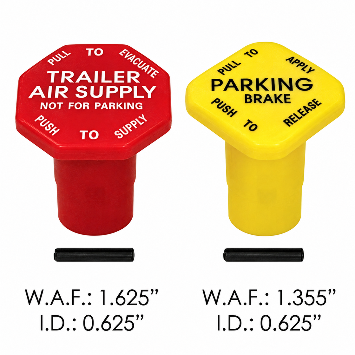 Automann 170.12745 Red and Yellow MV3 Valve Knob Kit