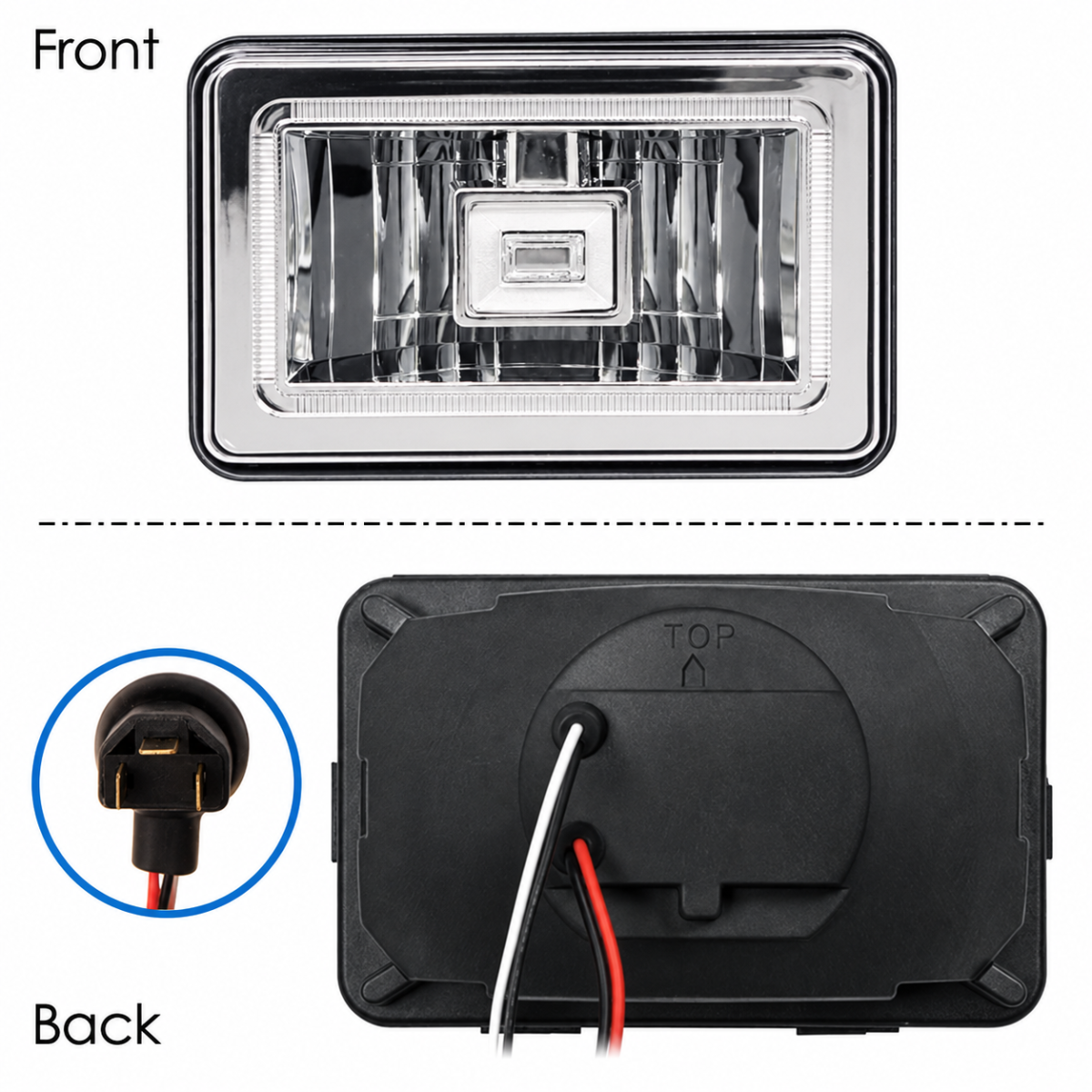 Automann 571.LD4X6W1L Low-Beam LED Headlight - 4 x 6 Inch