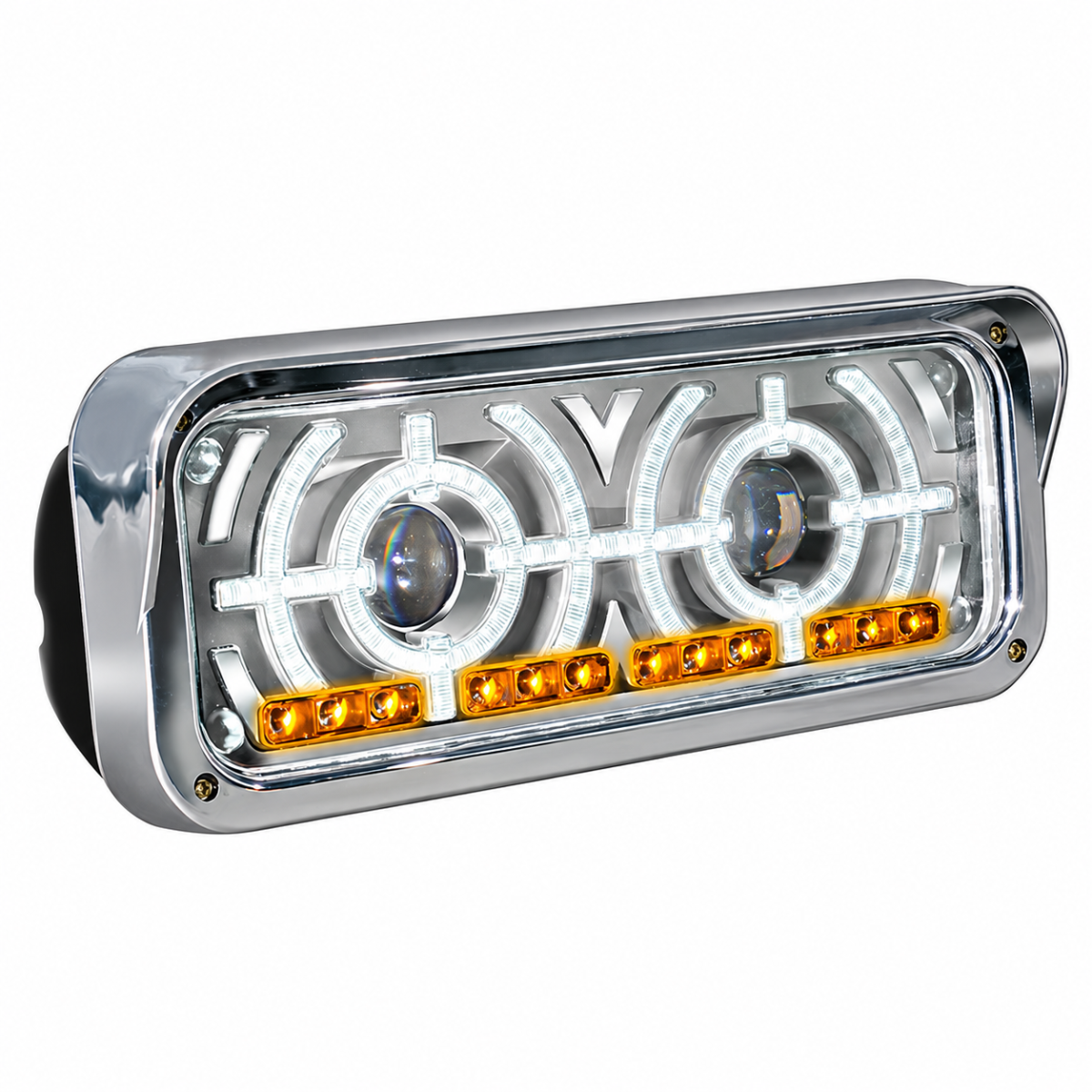 Automann 571.LD9901CPL Chrome Projector LED Headlamp – Left