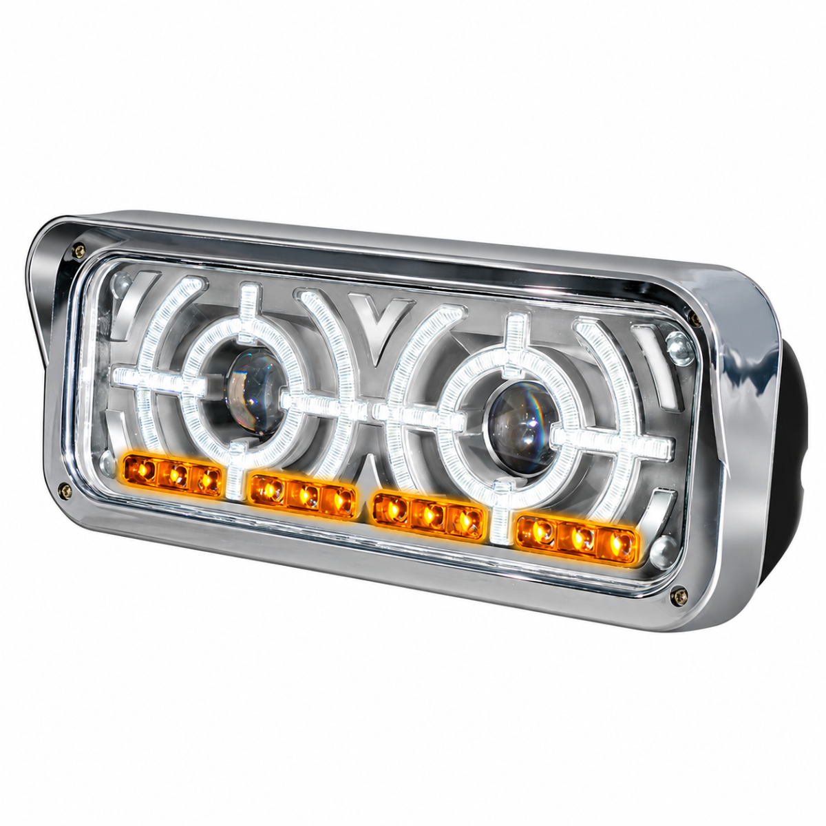 Automann 571.LD9902CPR Chrome Projector LED Headlamp – Right