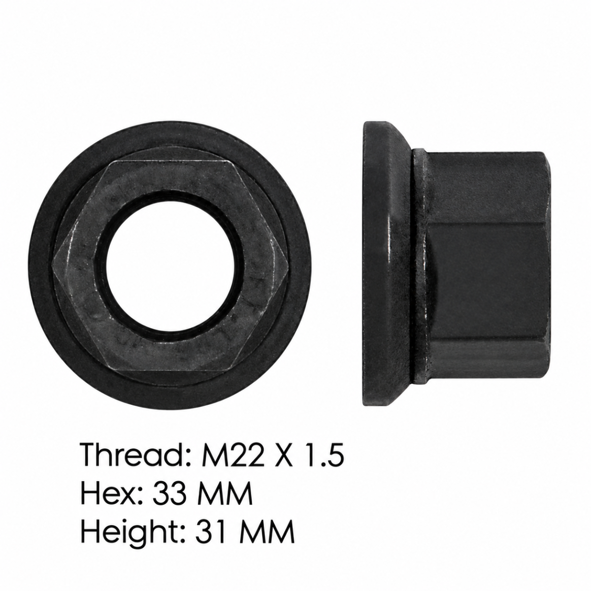 Automann 201.3014 M22 x 1.5 Two-Piece Flanged Cap Nut