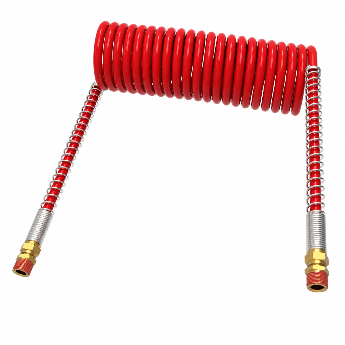 Automann 179.3001.15 Red Coiled Air Line – 15 Feet with 12-inch Leads