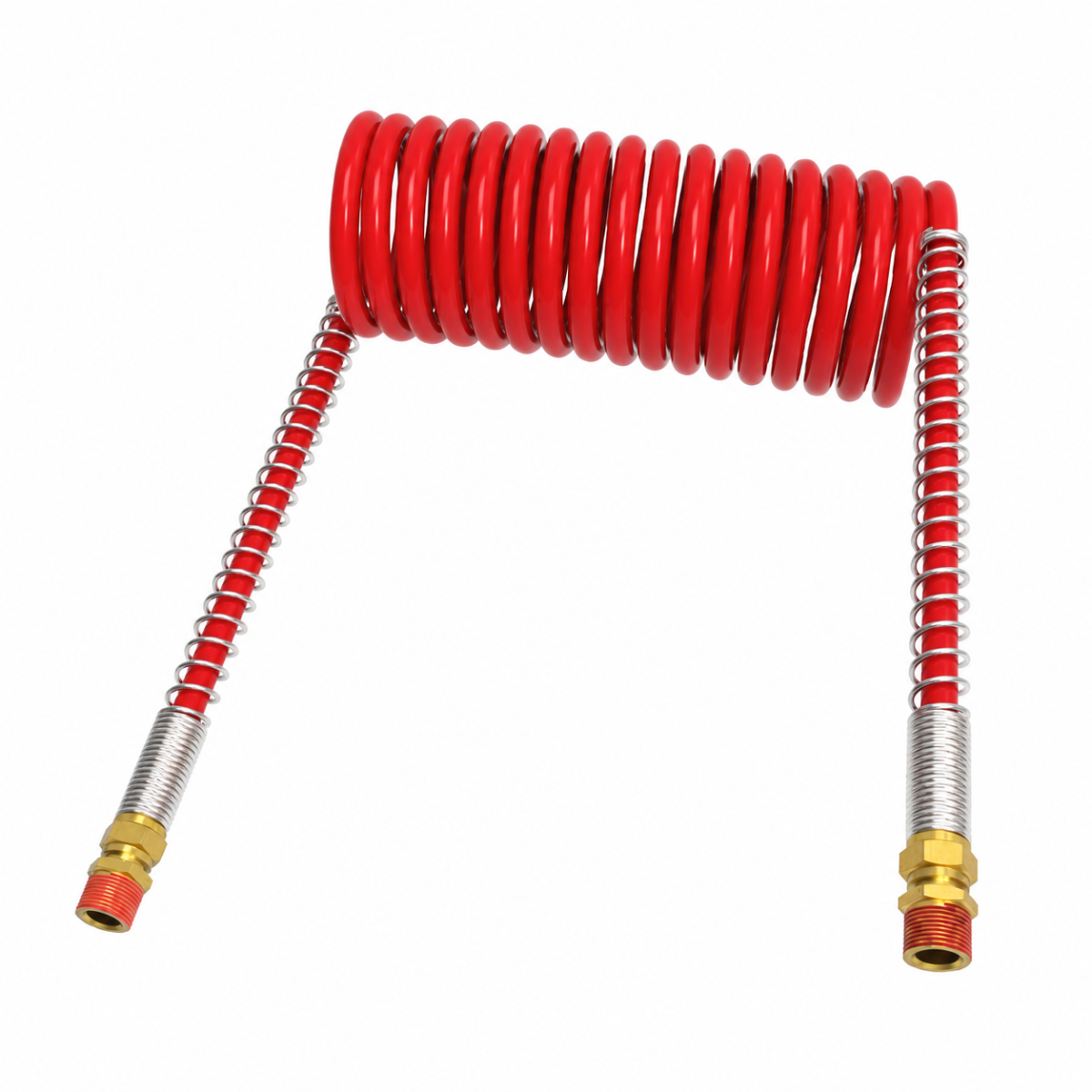 Automann 179.3001.12 Red Coiled Air Line – 12 Feet with 12-inch Leads