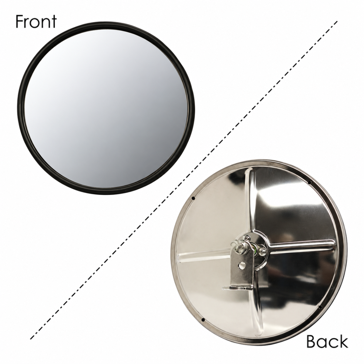 Automann 563.9004 Stainless Convex Mirror with L Bracket – 8.5 Inches