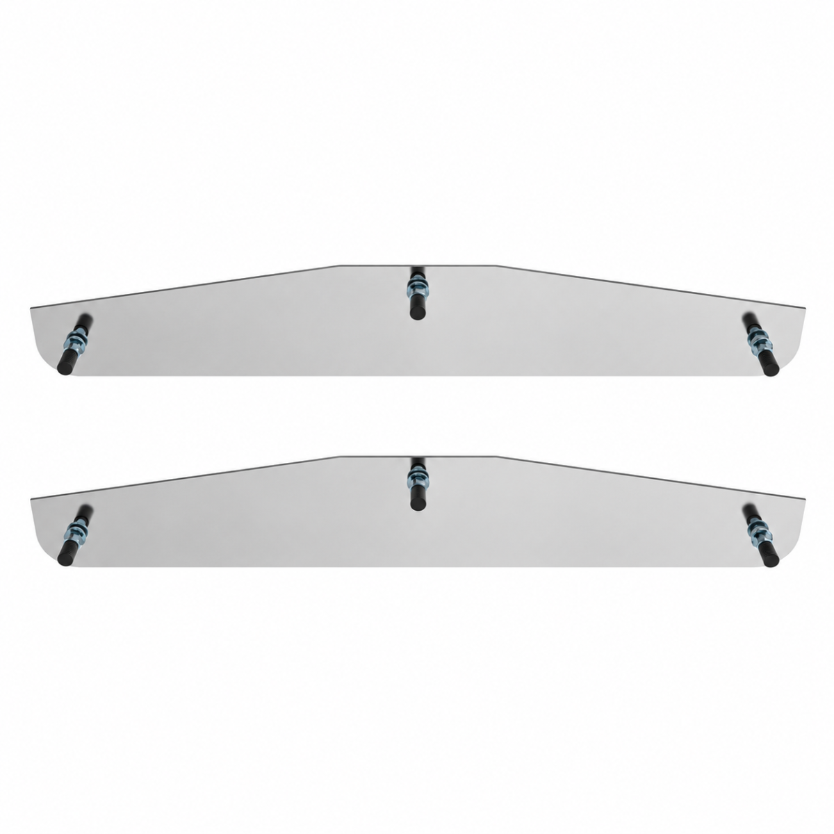 Automann 562.701-2BP Chrome Mud Flap Bottom Plates – Pair