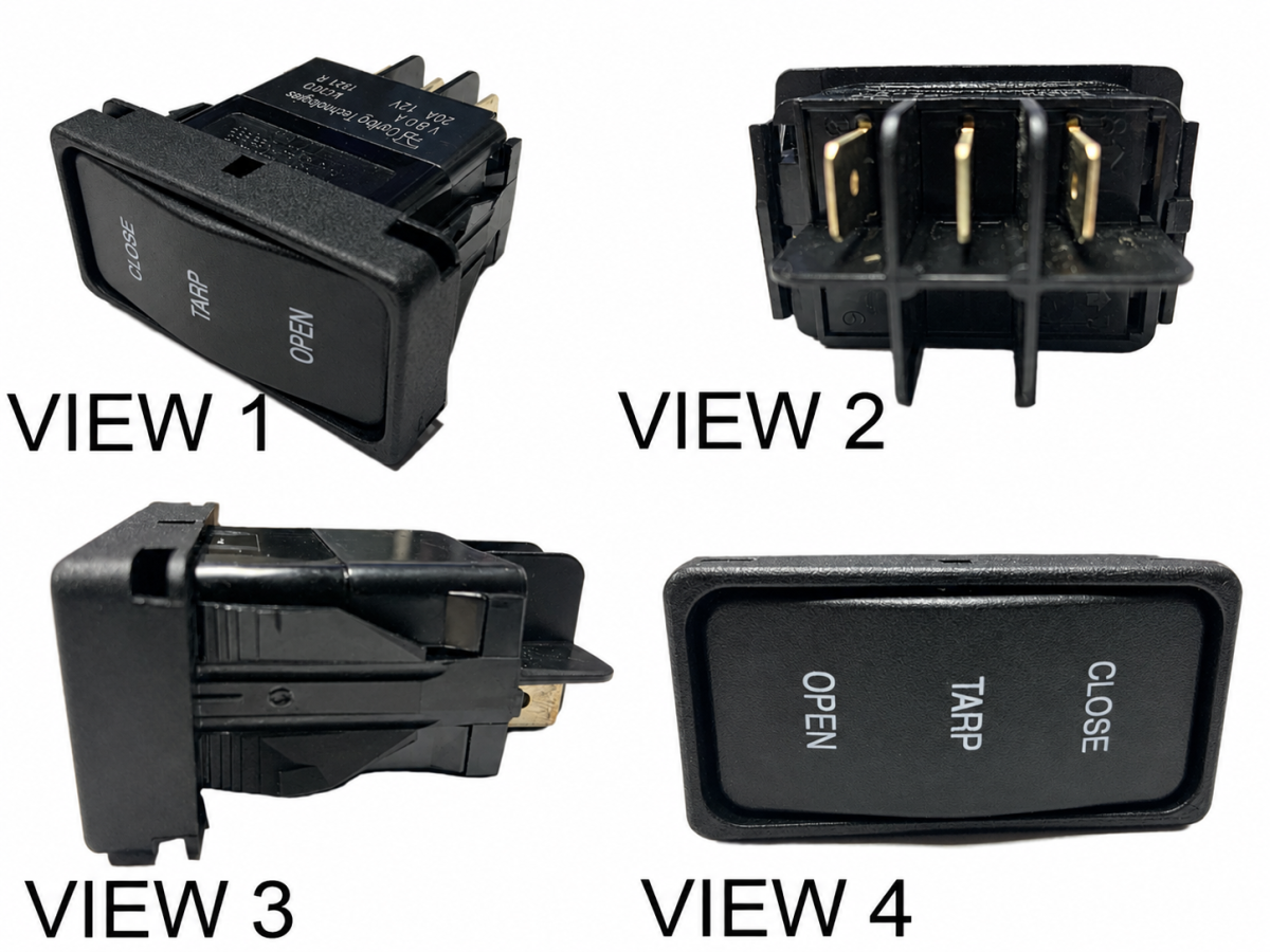 Dump Truck Tarp Rocker Switch,12V, Double Momentary,US Tarp Number 13979