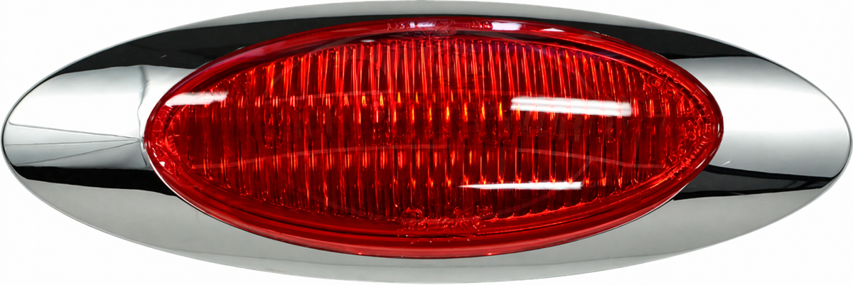 4-LED red marker/clearance light with bezel, metripack connector M1