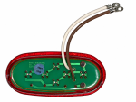 221201, LED Lens Insert - 2 Eyelets, Red Betts 200 Series lamps