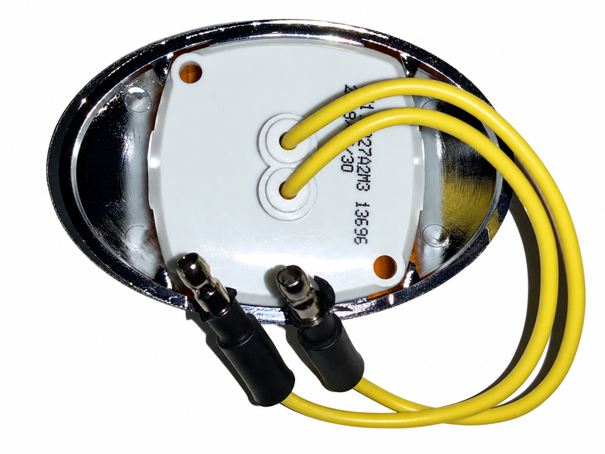PANELITE MILLENNIUM SERIES M3 AMBER LED MARKER LIGHT 2 BRIGHT LEDs CHROME BEZEL
