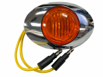 PANELITE MILLENNIUM SERIES M3 AMBER LED MARKER LIGHT 2 BRIGHT LEDs CHROME BEZEL
