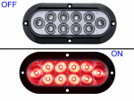 LED TAIL LIGHT OVAL SURFACE FLANGE RED