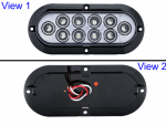 LED TAIL LIGHT OVAL SURFACE FLANGE RED