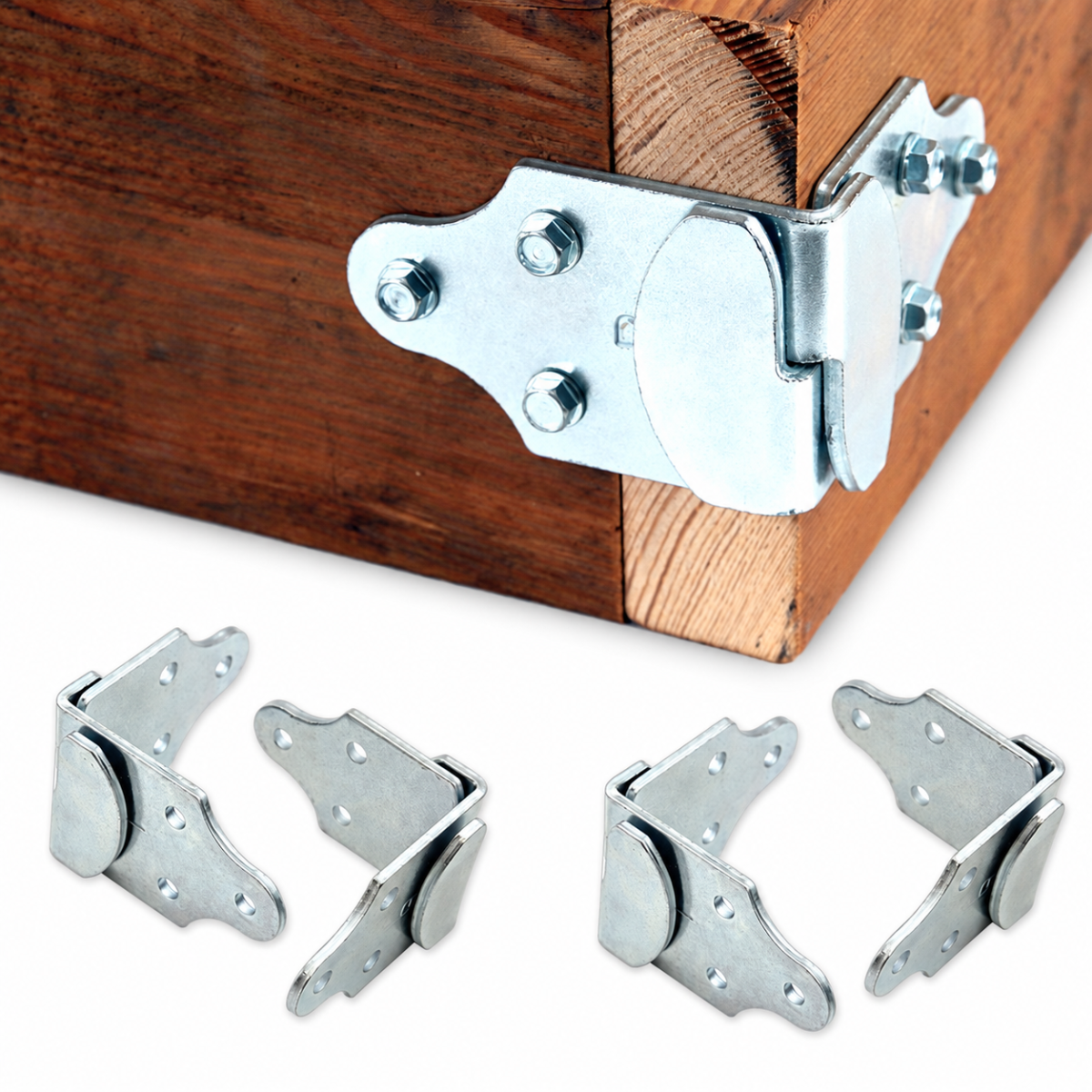 B2591BZ 4pc  utility trailer wood sides latch rack stake body gates corners brackets