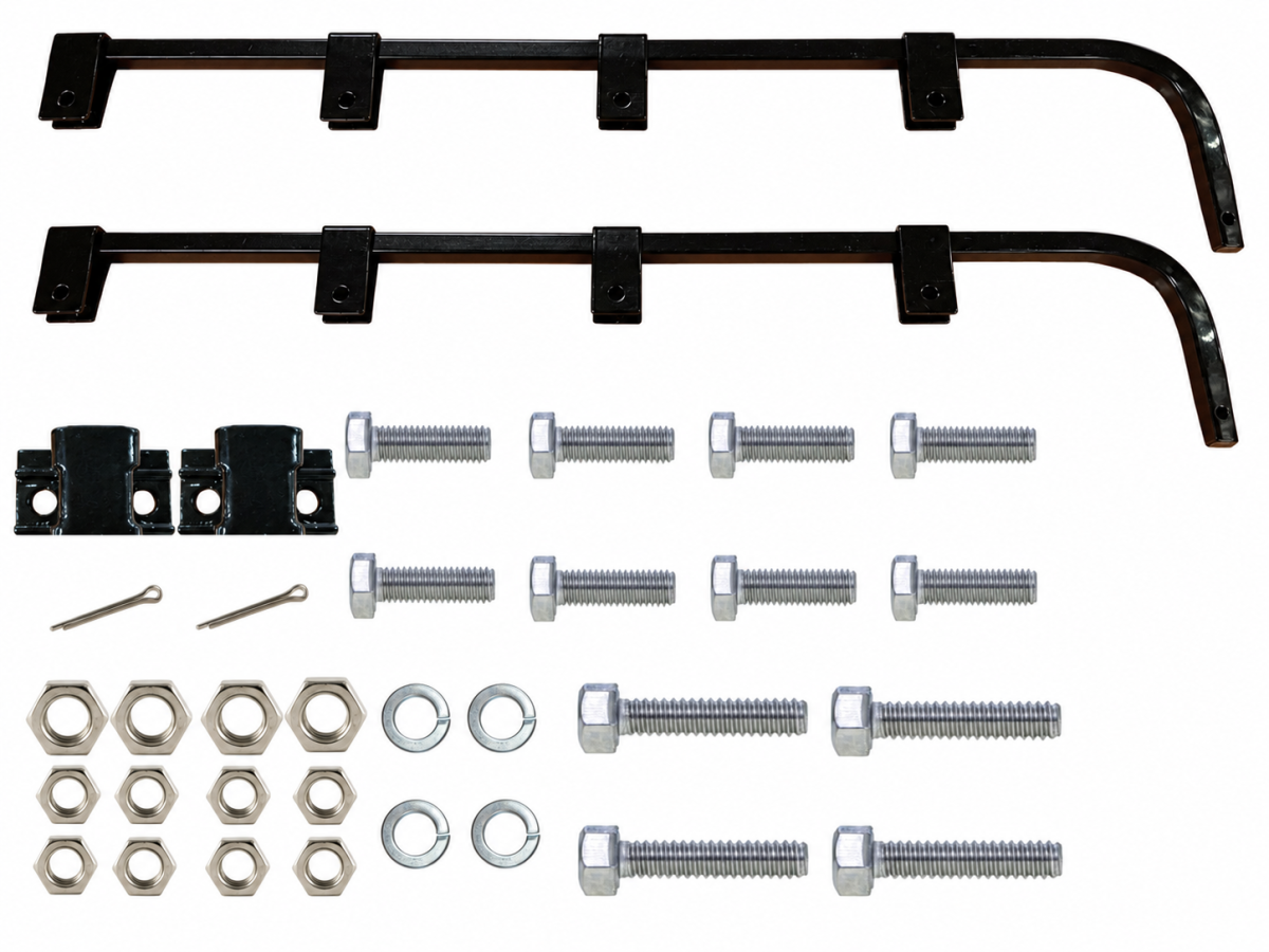 BLACK STRAIGHT MUD FLAP HANGER 30" HEAVY DUTY STEEL SET SEMI TRUCK - PAIR