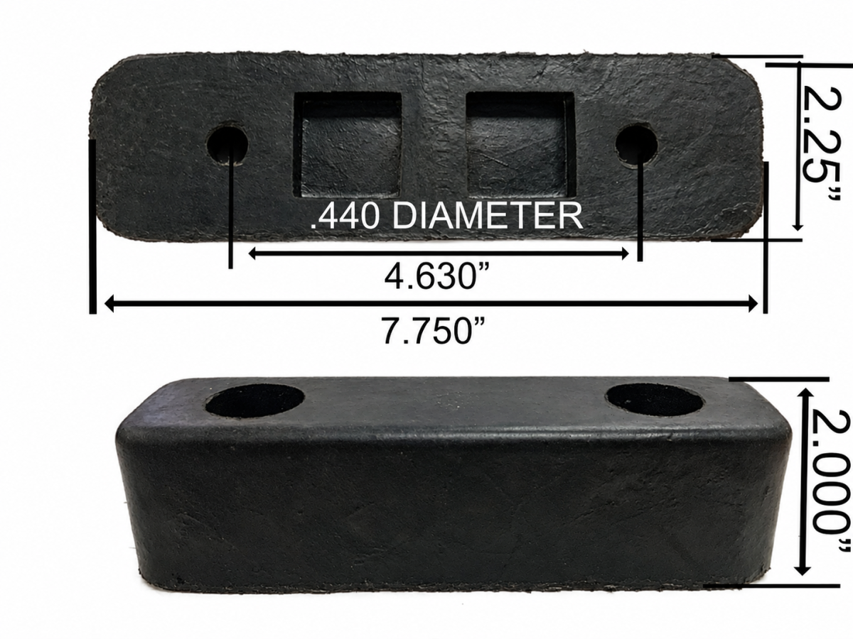 LOADING DOCK BUMPER 7.75 Rectangular Rubber Truck Trailer Dock Protection (PAIR)