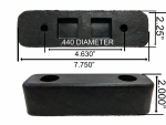 LOADING DOCK BUMPER 7.75 Rectangular Rubber Truck Trailer Dock Protection (PAIR)
