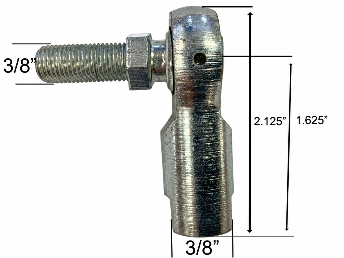 Buyers 3/8" x 3/8" Female Ball End Swivel w/ Stud (2) Tie Rod BRE72S