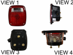Ford Replacement Stop, Tail, Turn Box Lamp w/ License Light Window, Grote 53792