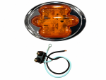 Maxxima Side Marker Clearance 7 LED light M36180Y Stainless Steel Chrome Amber