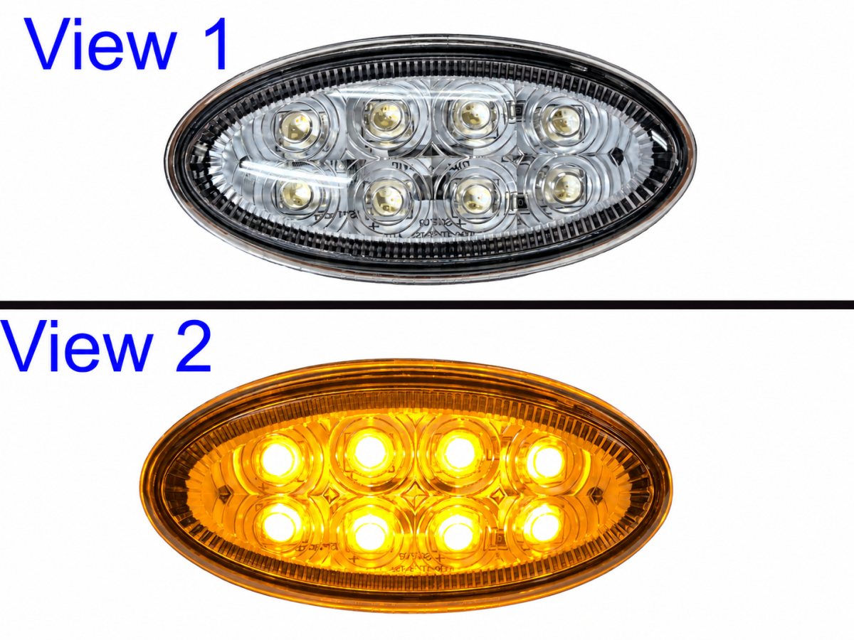 LED SIDE MARKER CLEAR LH & RH PETERBILT