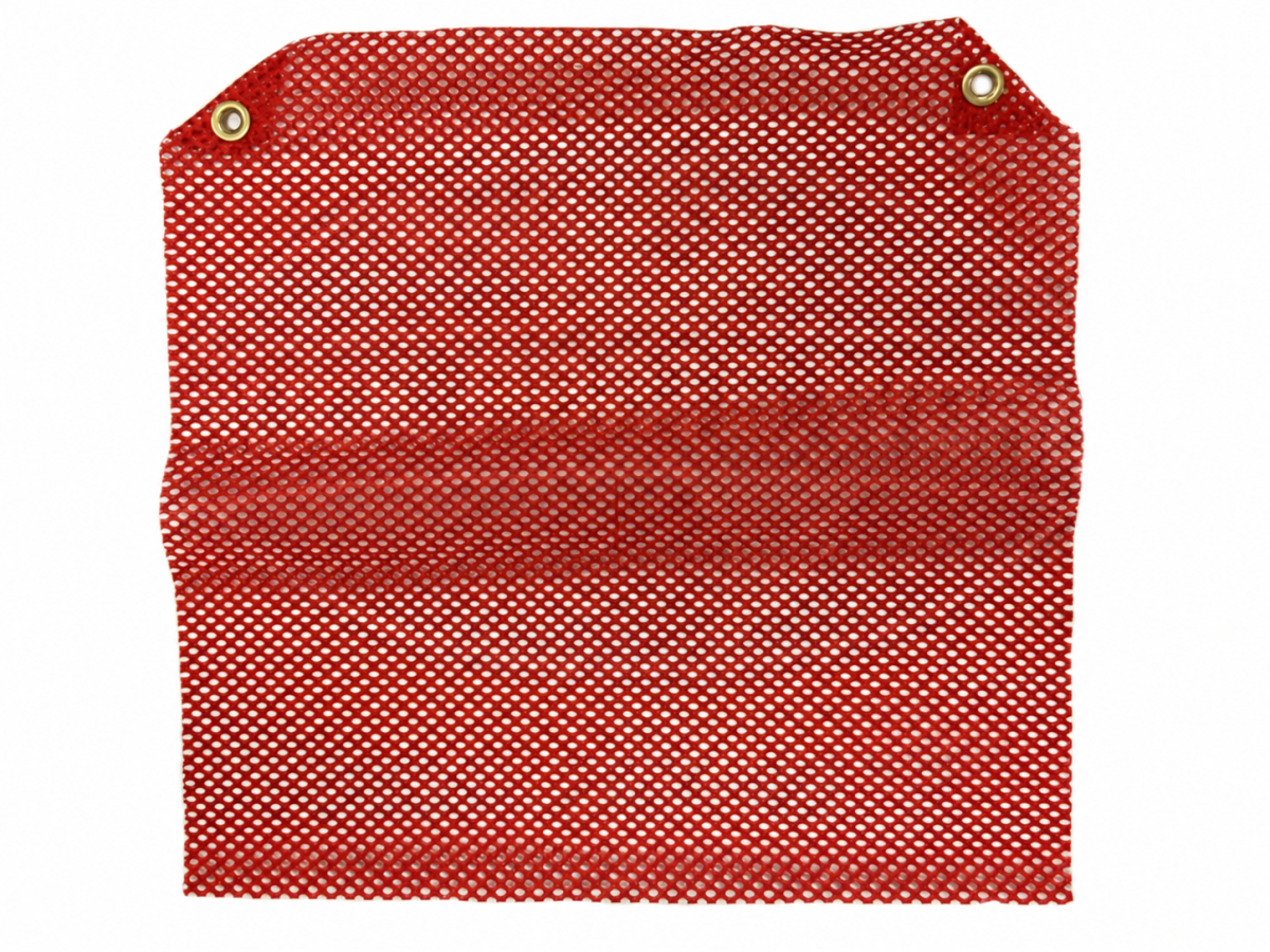 18 X 18 RED Grommet Flag Jersey Oversize Wide Load Fray Resistant Knit Polyester