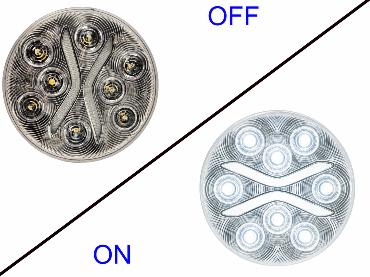 LED BACKUP LIGHT 4" ROUND LIGHTGUIDE PL3