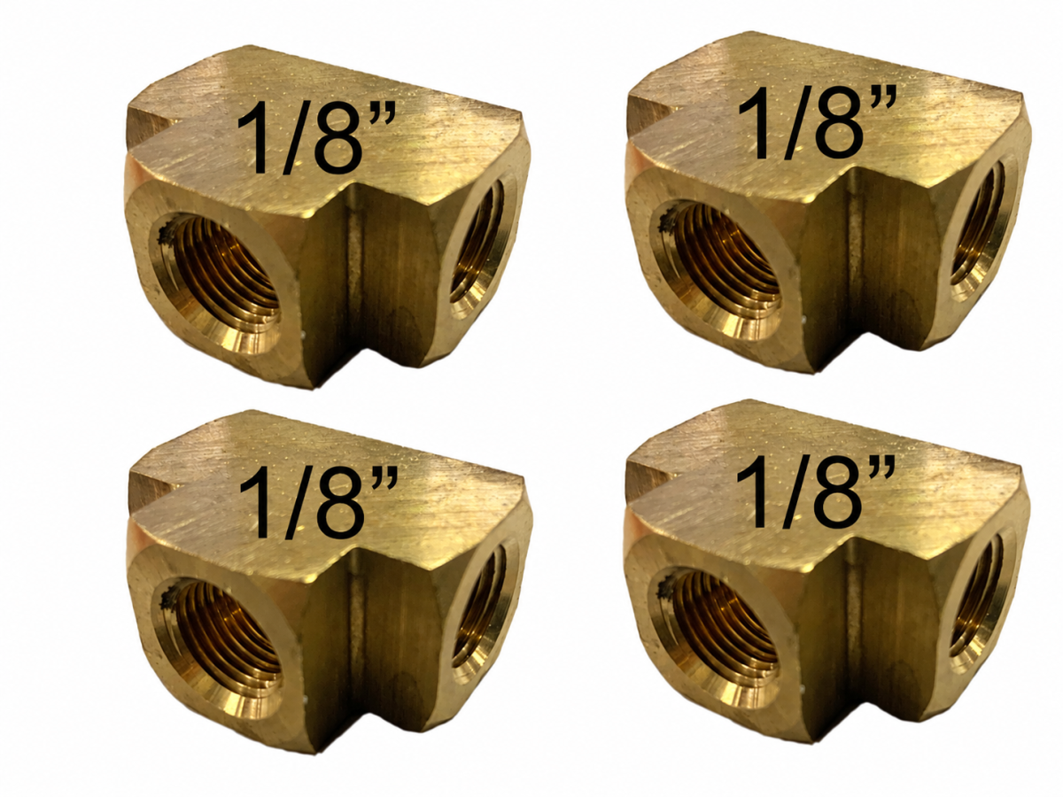 Lot of 4 Brass Male Branch Tee Pipe Fitting Fitting s 1/8" NPT