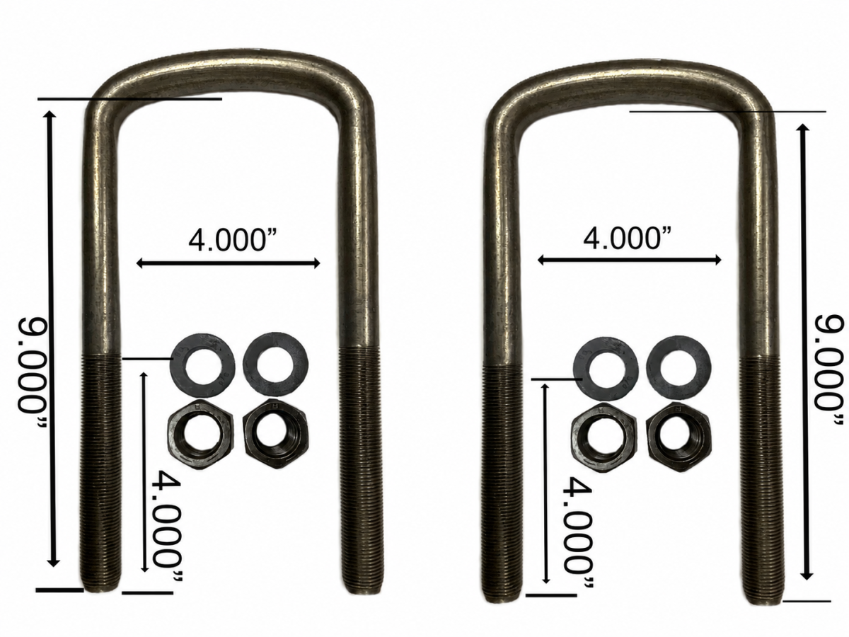 2 U-BOLTS AUBK8354-09 FOR A PETERBILT
