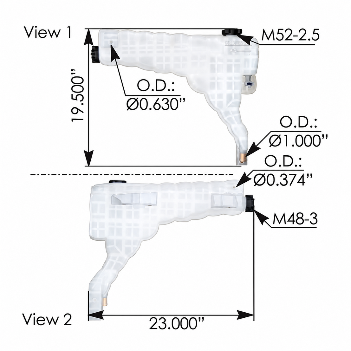 Coolant Reservoir Kenworth